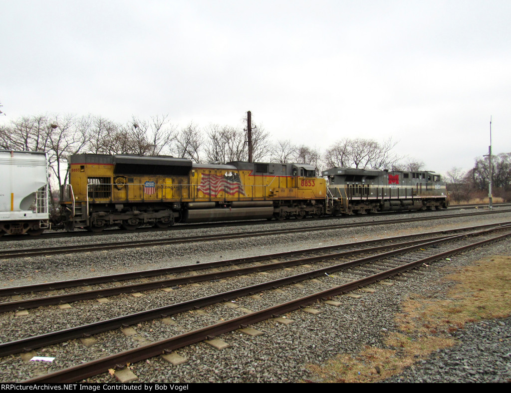 UP 8853 and NS 8025
